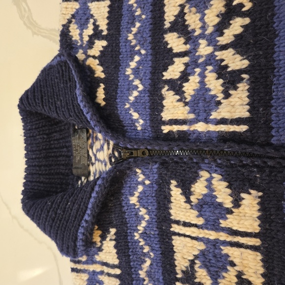 VTG Octavalo Native American Wool Full Zip Cardigan Sweater Jacket Size Small - Picture 5 of 10